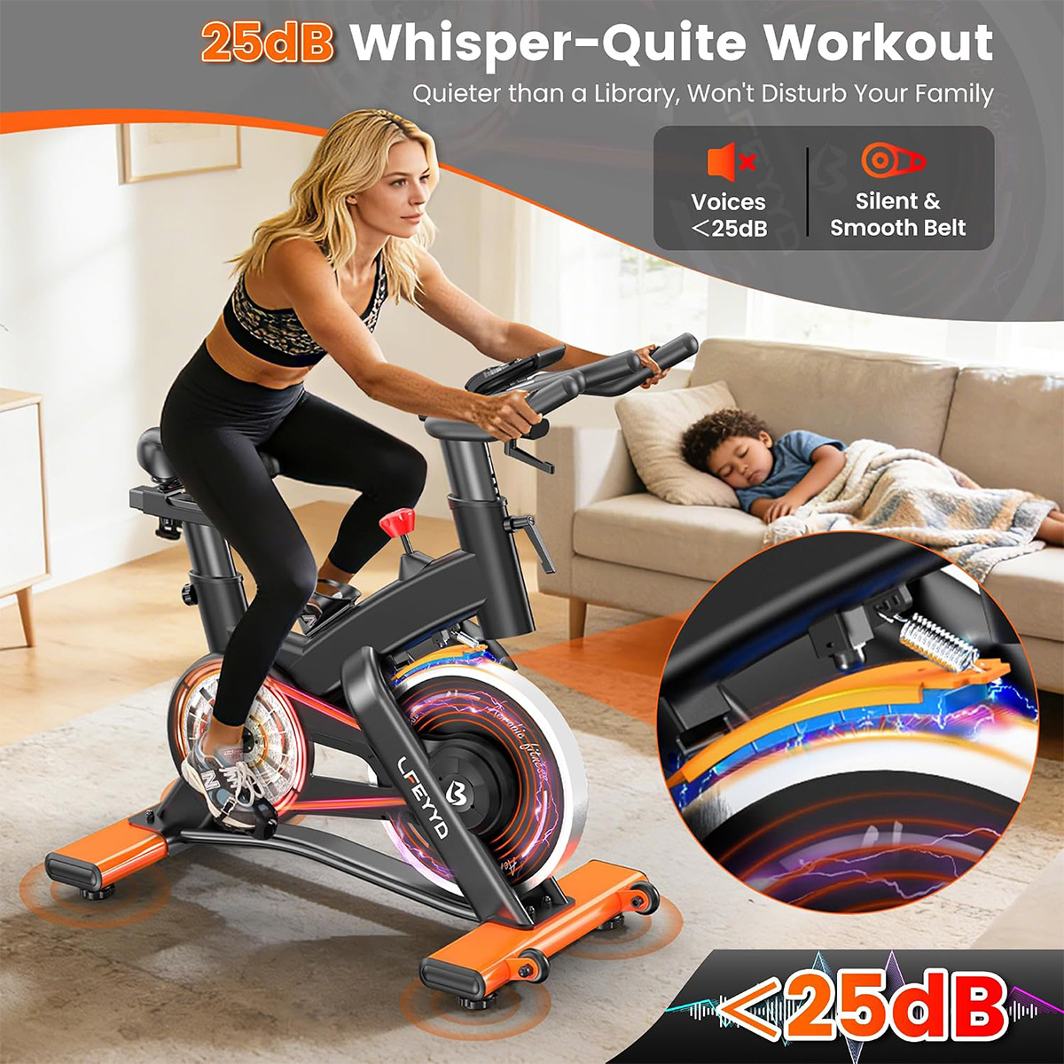 Vélo d’exercice Pooboo, vélo d - Exercise Bike Magnetic Resistance avis et prix
