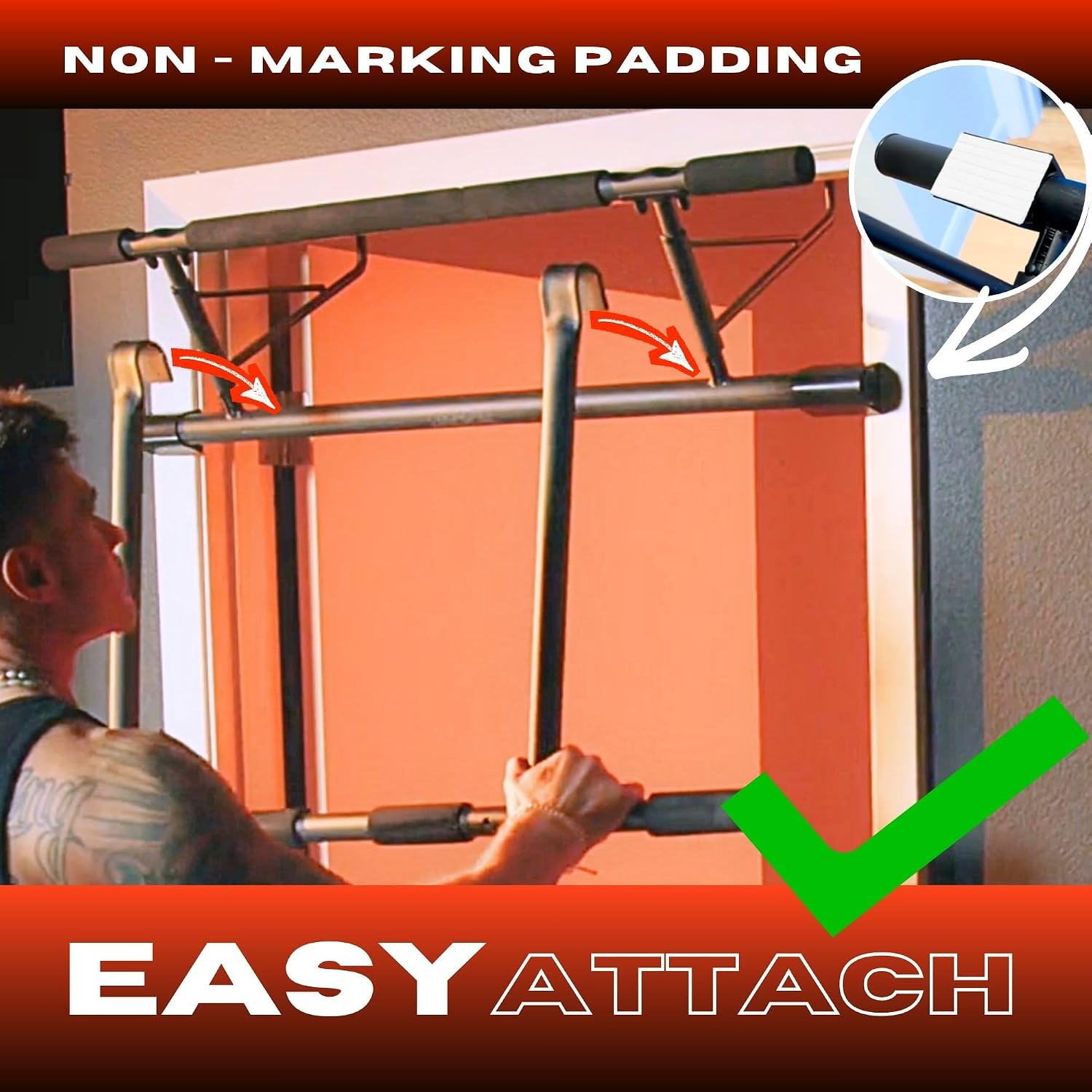 Station tout-en-un pour tracti - Door Pull Up Bar No Screw avis et prix
